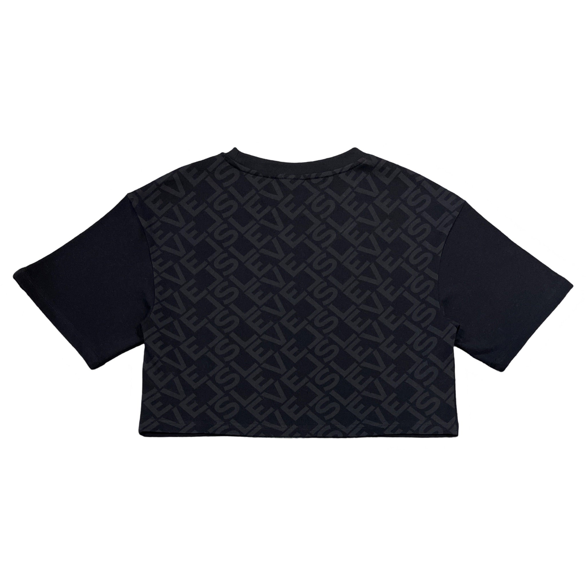 LEVELS OVERSIZED CROP TEE | BLACK