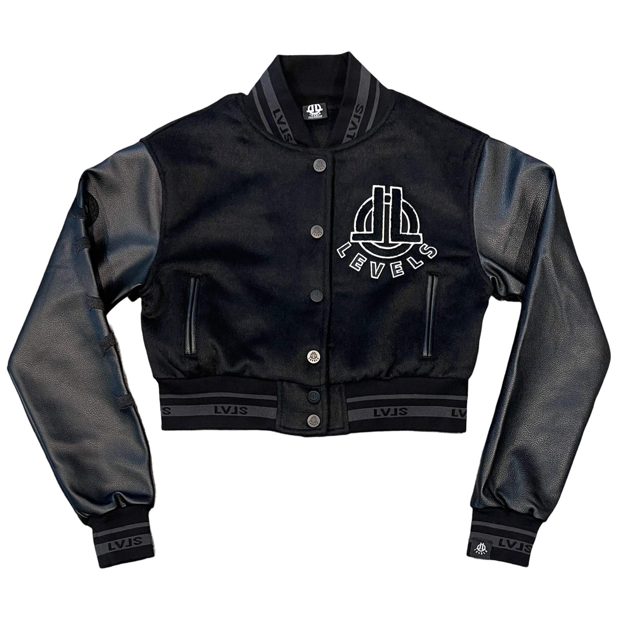 Levels L.L.C. Apparel & Accessories LEVELS ALUMNI CROPPED VARSITY JACKET