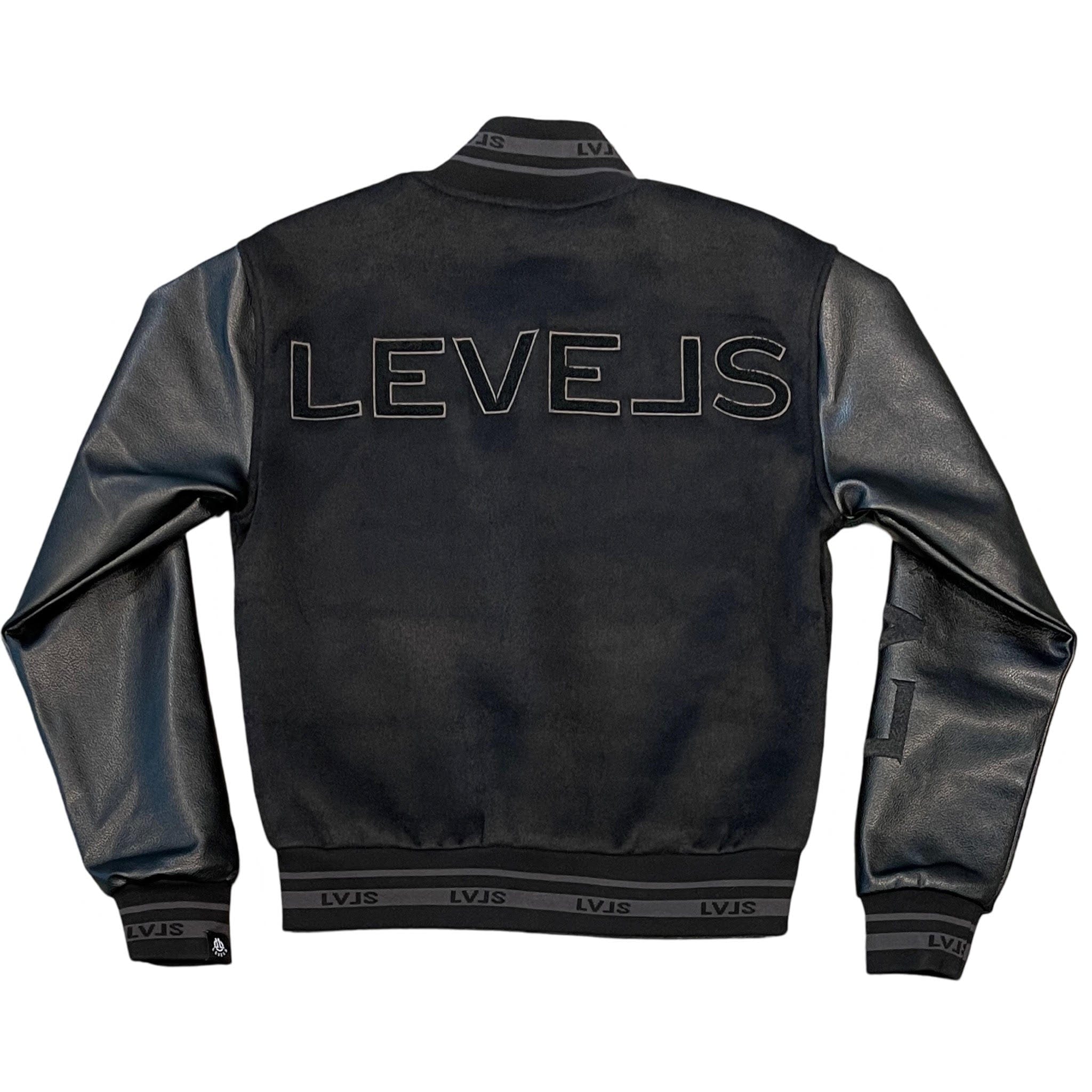 Levels L.L.C. Apparel & Accessories LEVELS ALUMNI VARSITY JACKET | ONYX