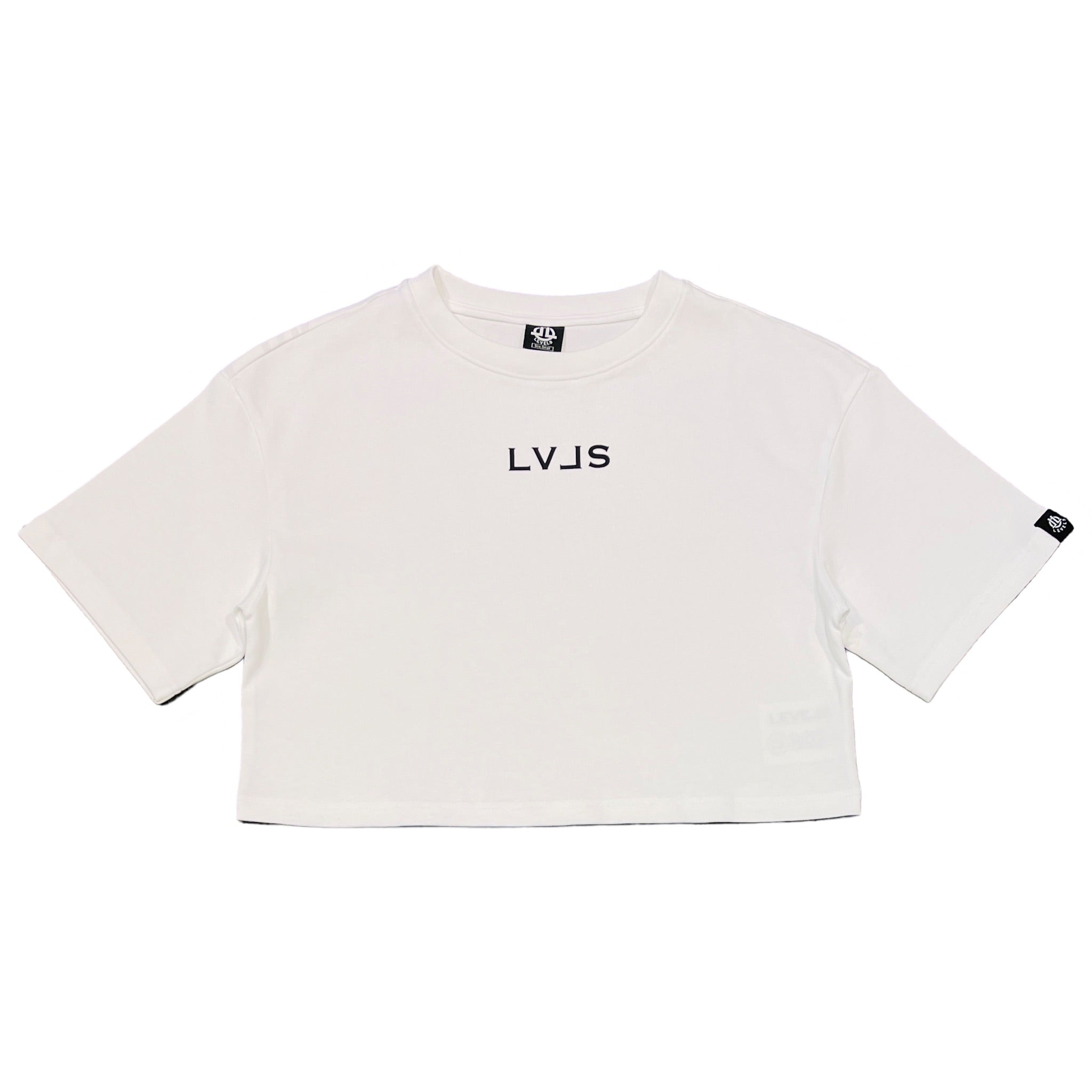 Levels L.L.C. Apparel & Accessories LEVELS OVERSIZED CROP TEE | WHITE