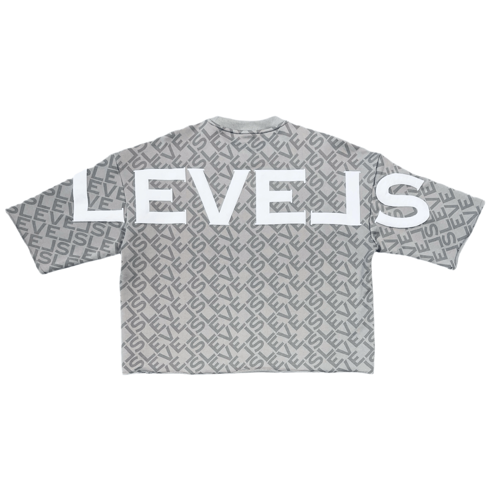 Levels L.L.C. Apparel & Accessories LEVELS SIGNATURE MONO CROP CREW | GREY