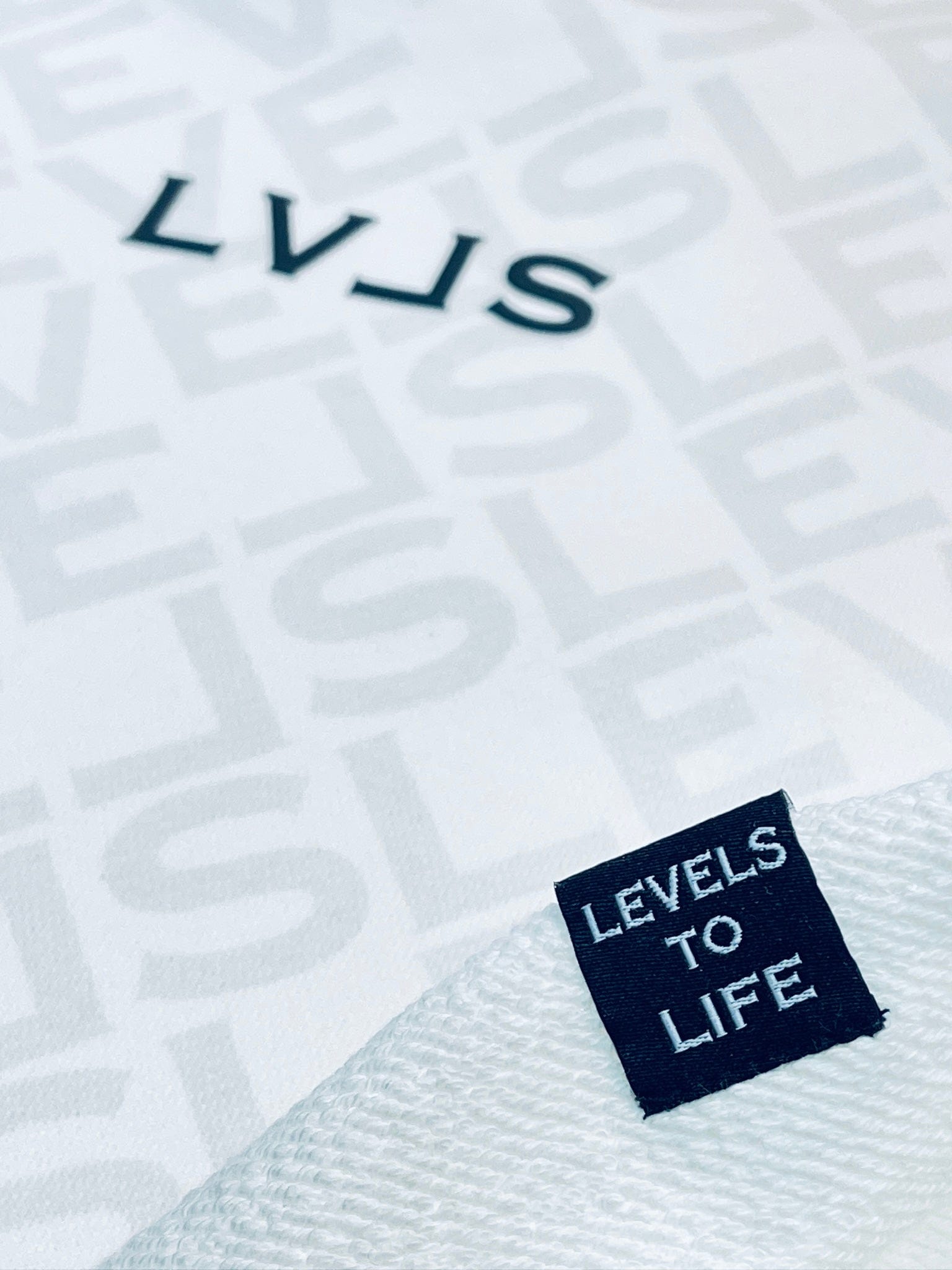 Levels L.L.C. Apparel & Accessories LEVELS SIGNATURE MONO CROP CREW | WHITE