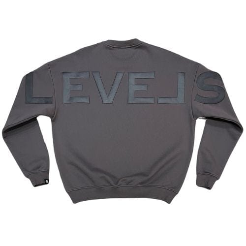 LEVELS, LLC Apparel & Accessories LEVELS SIGNATURE OVERSIZED CREWNECK | CHARCOAL