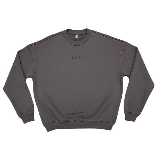 LEVELS, LLC Apparel & Accessories LEVELS SIGNATURE OVERSIZED CREWNECK | CHARCOAL