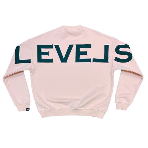 LEVELS, LLC Apparel & Accessories LEVELS SIGNATURE OVERSIZED CREWNECK | WHITE ROSE