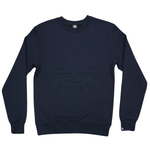 LEVELS, LLC CREWNECK LEVELS EMBOSSED CREWNECK | BLACK